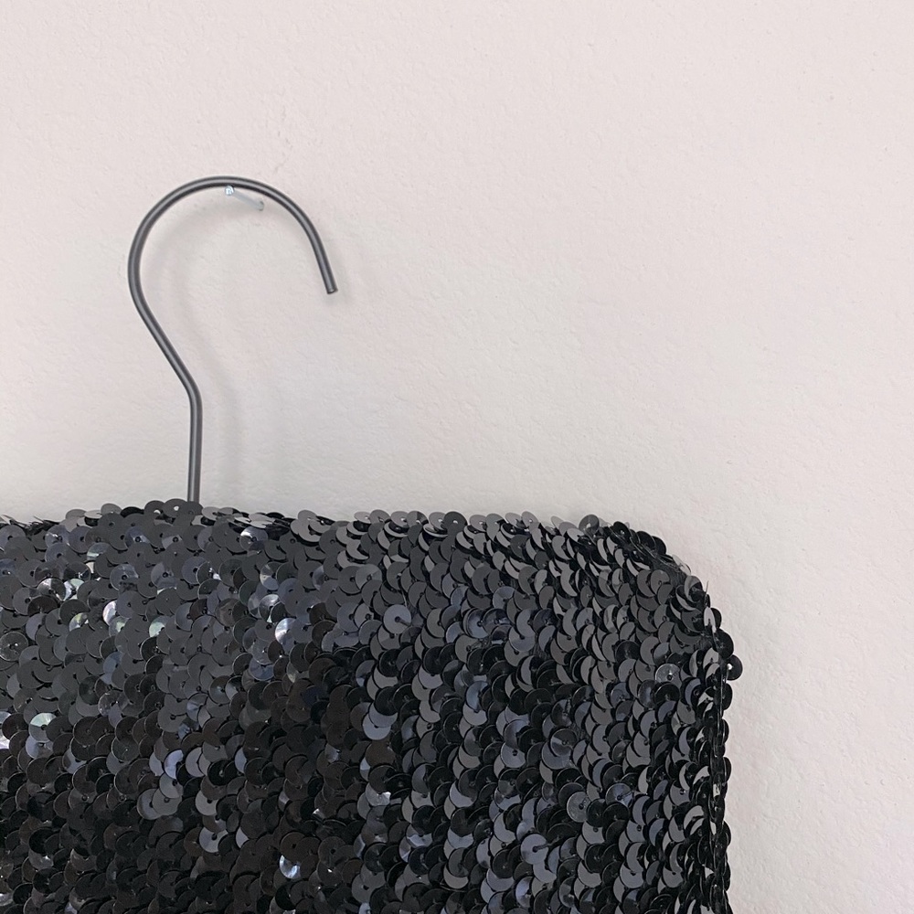 Black sequin top